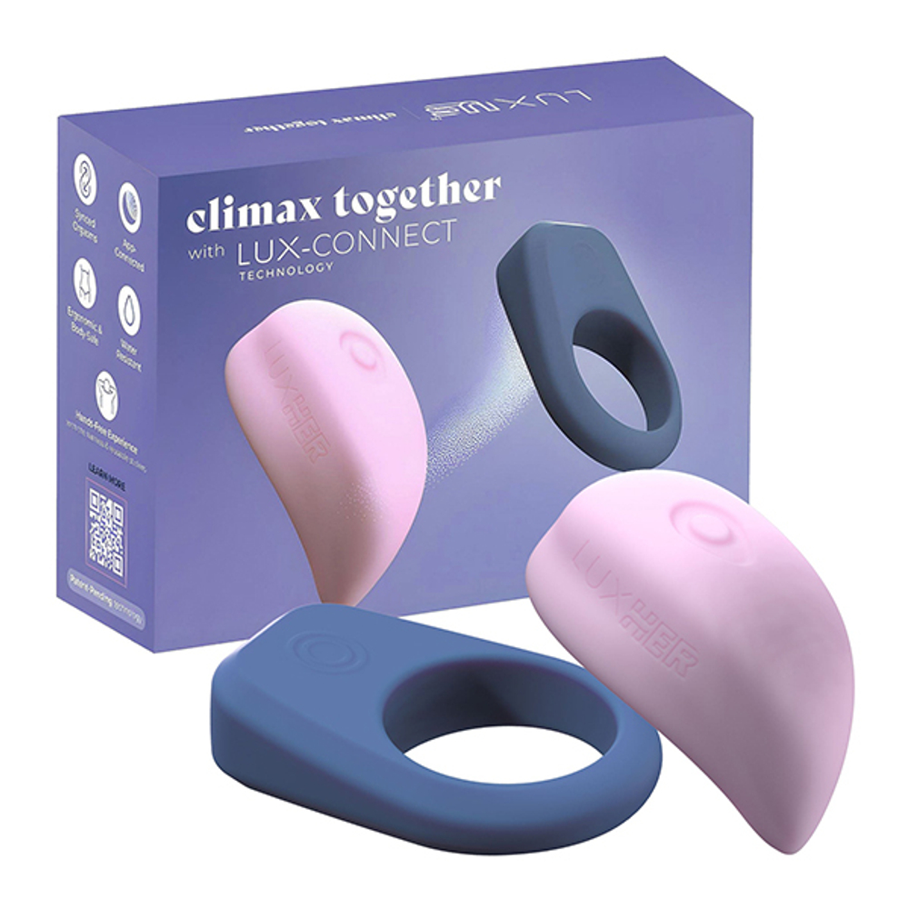 Интерактивный набор секс-игрушек для пар (эрекционное кольцо + клиторальный вибратор) Kiiroo Luxus Interactive Couples Sex Toys Set