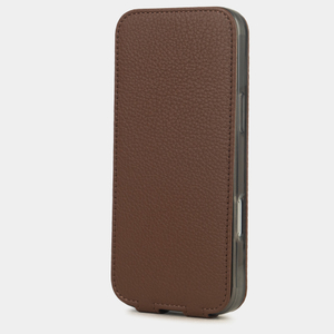 Кожаный чехол для iPhone 17 Pro, теленок цвета шоколад