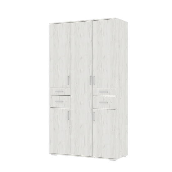 НЕЛЬСОН ШК 02 Шкаф Фасад ДУБ КРАФТ БЕЛЫЙ/Корпус ДУБ КРАФТ БЕЛЫЙ