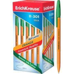 Ручка шариковая 0,7 мм, зеленая "Orange Stick R-301" (ErichKrause)