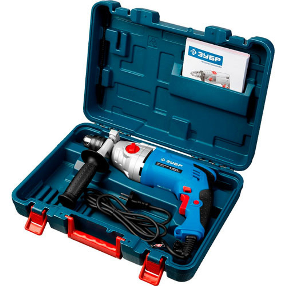 Дрель ударная Зубр Профессионал ЗДУ-1100-2 ЭРМКМ2 двухскоростная