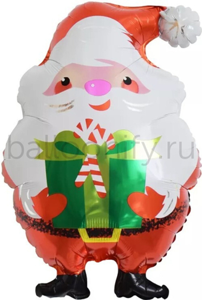 Шар (28''/71 см) Фигура, Дед Мороз с подарками, 1 шт.