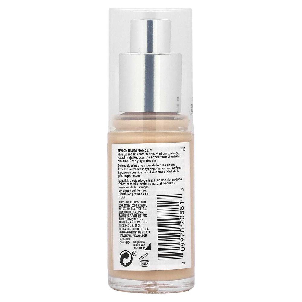 Revlon, Illuminance, тональная основа для ухода за кожей, 113 бежевый, 30 мл (1 жидк. унц.)