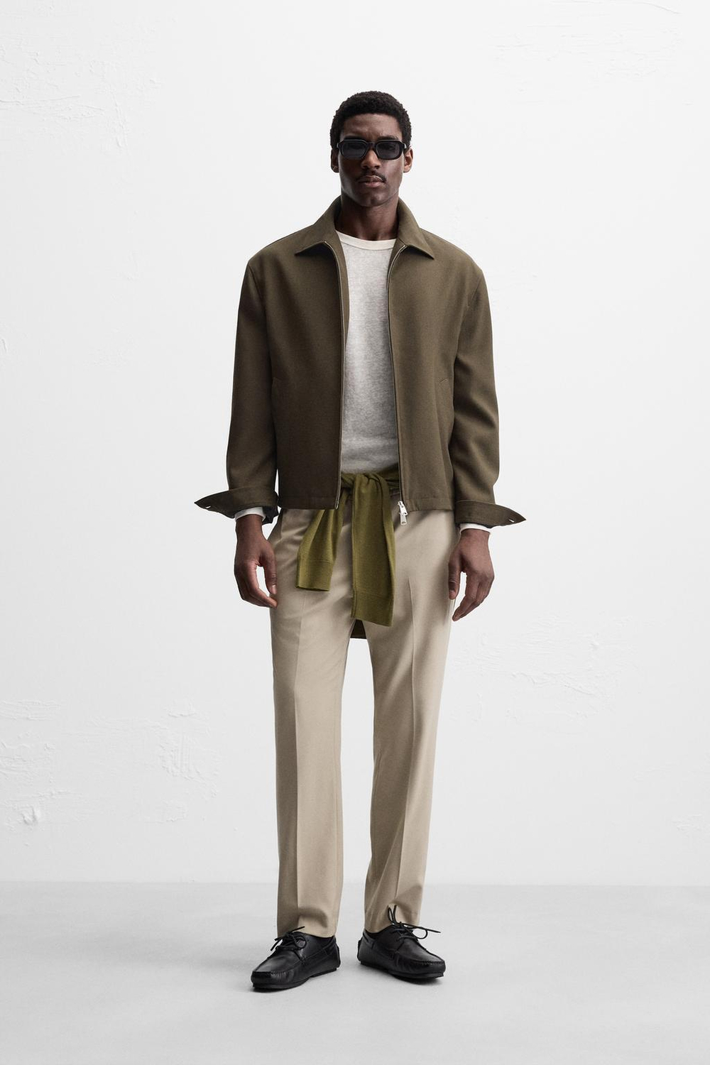 ZARA БРЮКИ-ДЖОГГЕРЫ КОМФОРТНОЙ ПОСАДКИ, ПЕСОЧНЫЙ