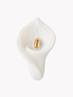 Кольцо Калла XL, белый фарфор