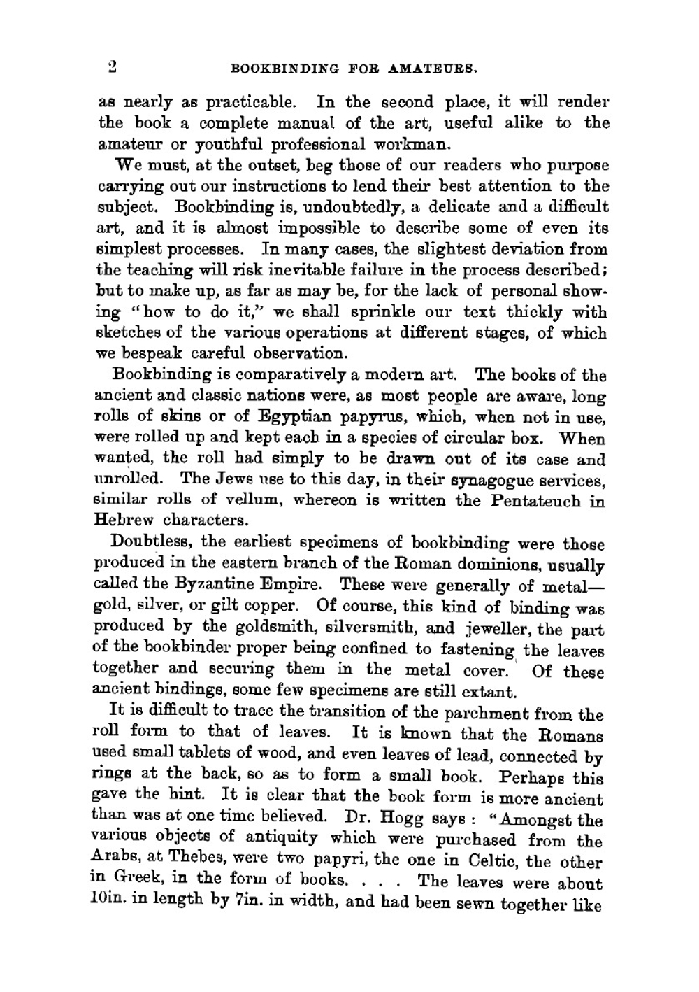 Bookbinding for amateurs. Being descriptions of the various tools and appliances required and minute instructions for their effective use | W J. E. Crane