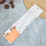 Лопатка силиконовая с прозрачной ручкой, 23*5см