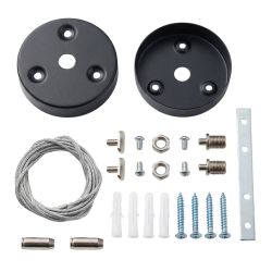 UFL-N10H 1.5M SET BLACK Комплект для подвесного монтажа для светильника серии ULO-N. длина троса 1.5м. Цвет черный. ТМ Uniel