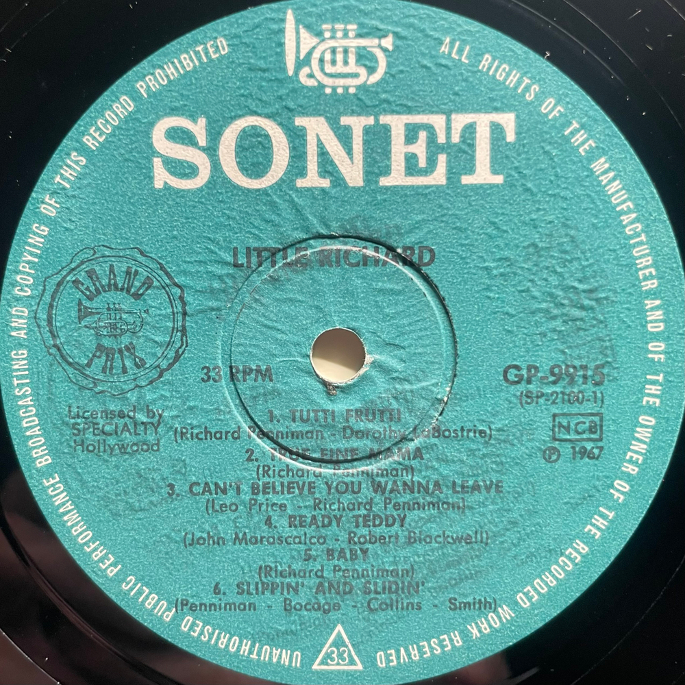 Little Richard - Good Golly Miss Molly & 11 Other All-Time Hits By (Скандинавия 1967г.)