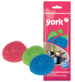 Губки сетчатые пластиковые York, 3 штуки в упаковке