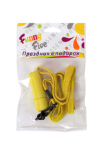 Желтая вибропуля на ремешке - 5,5 см. (Цвет: желтый)