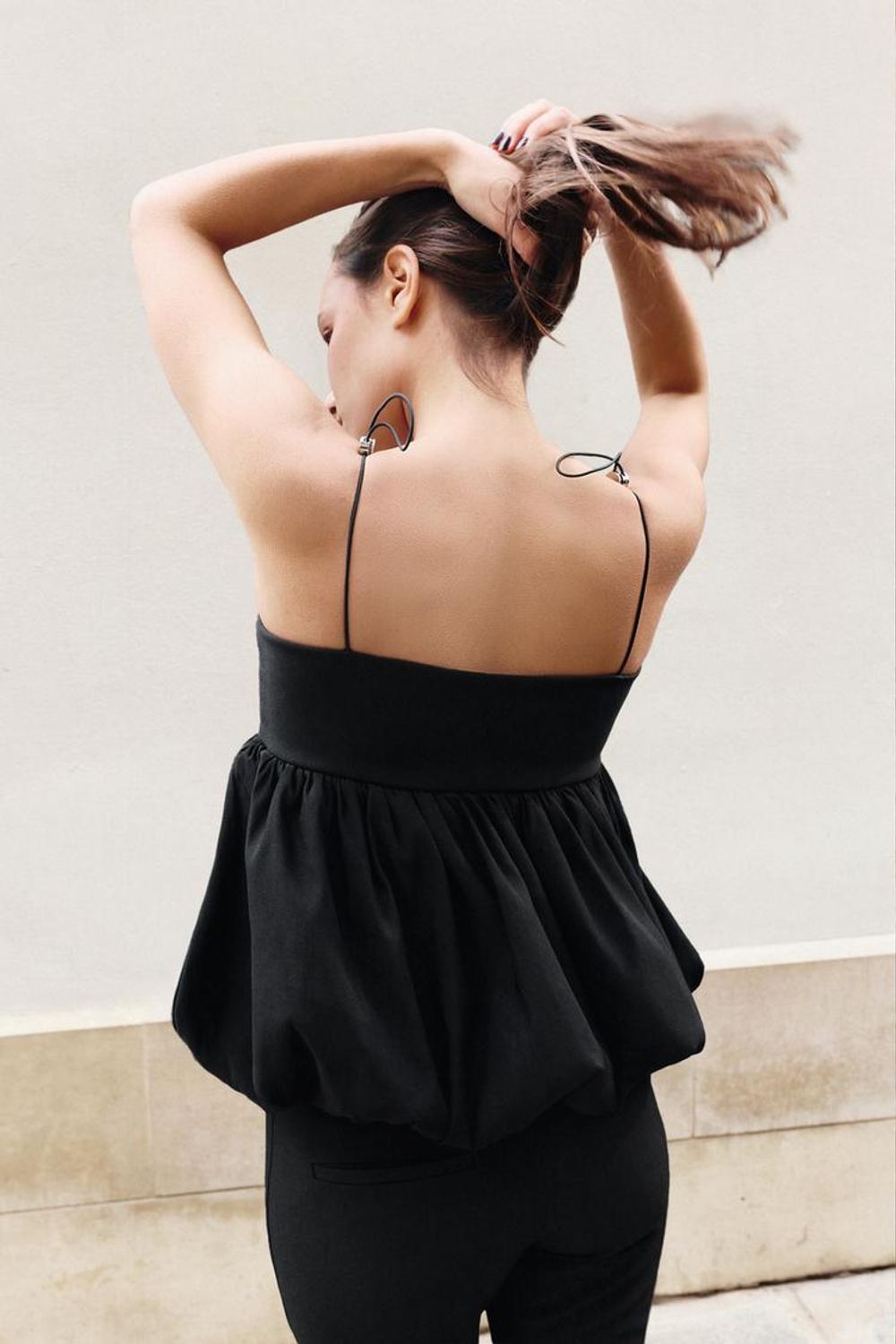 ZARA ТТОП-БАЛЛОН С ФИКСАТОРАМИ, ЧЕРНЫЙ