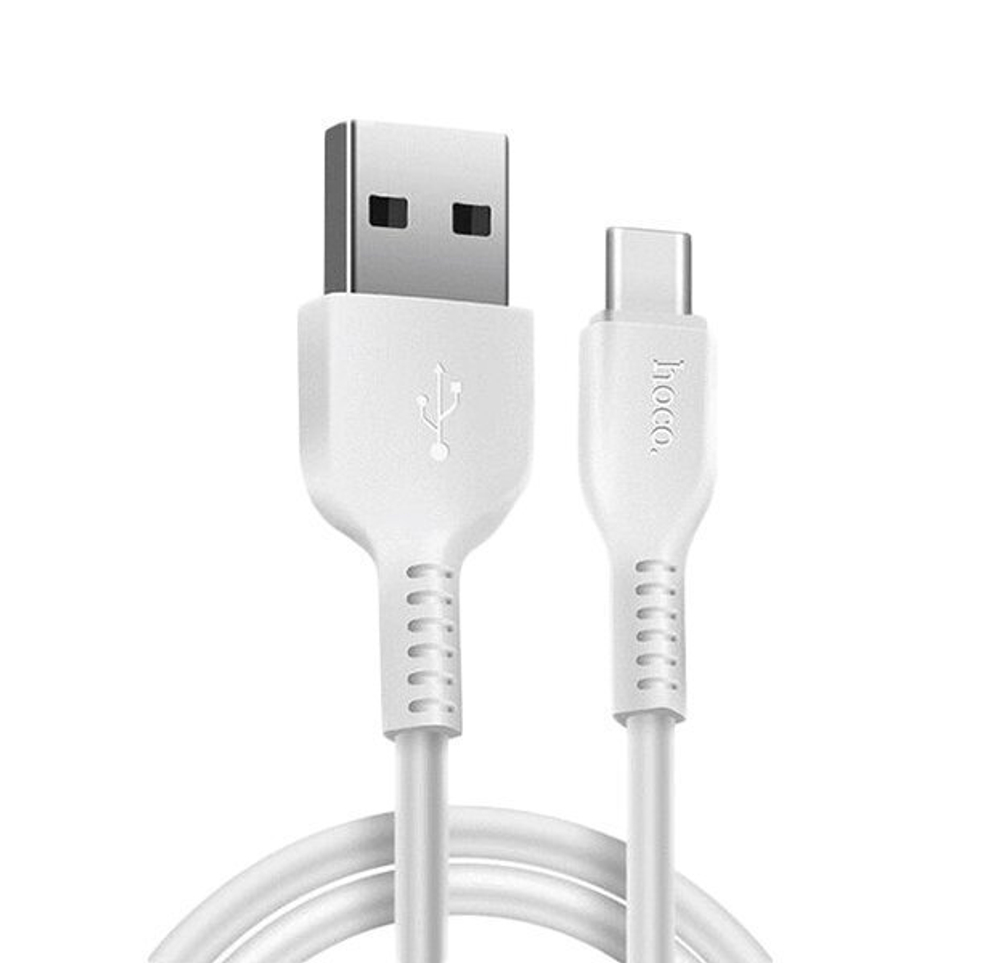 USB кабель HOCO Type-C USB X20 Flash 3A (1м), белый