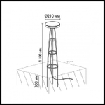 Наземный высокий светильник Odeon Light LIANA 7108/15GLA