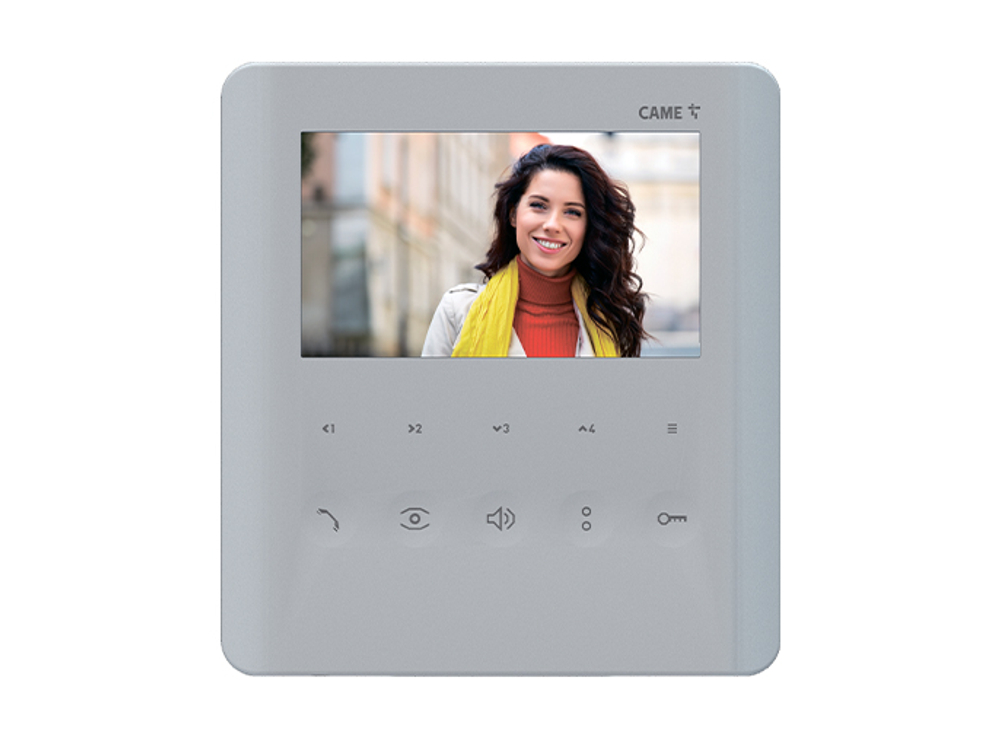 PLX V - PLX V - Абонентское видеоустройство hands-free с сенсорными клавишами для системы X1, 5-дюймовый ЖК-дисплей, цвет белый, матовый