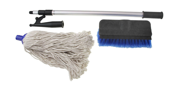 Комплект разборный багор, щетка, швабра с ручкой 90-180 см