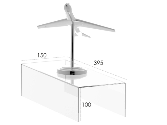 Подставка П-образная, подиум для выставки, 395х150х100мм акриловая