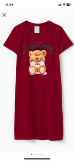 Платье Футболка женское хлопок меланж бордо Elza Meyger