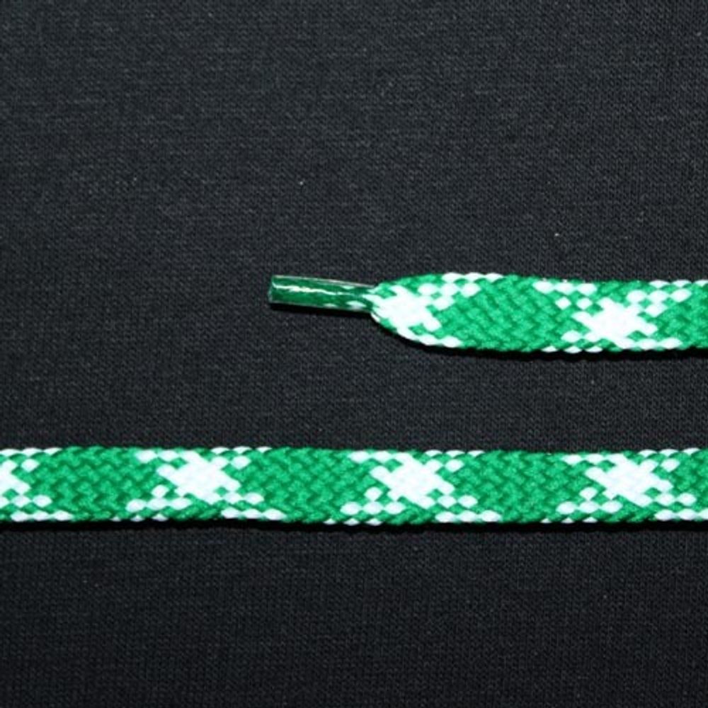Шнурок 10 мм (зеленый узор)