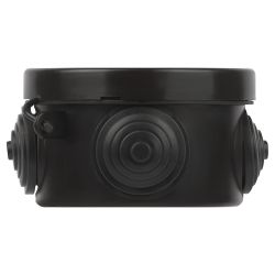 Распаячная коробка ЭРА KOR-65-40-4g-B открытой установки черная 65х40мм с гермовводами 4 вх. IP54