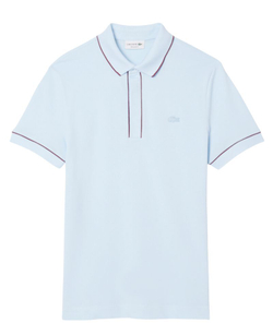 Мужское теннисное поло Lacoste Paris Stretch Piqué Regular Fit - небесный