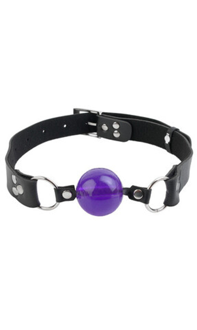 Кляп-пенис PENIS BALL GAG (Цвет: фиолетовый с черным)