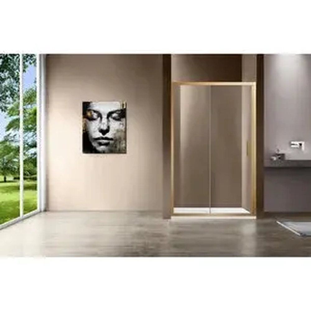 Душевая дверь Garda VDS-1G135CLG, 1350, брашированное золото, стекло прозрачное, , шт