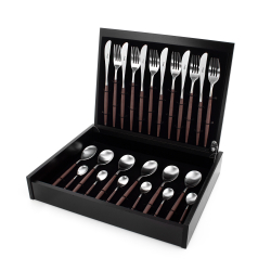 Набор столовых приборов на 6 персон 24 предмета Cutipol Mio matte brown в подарочной упаковке