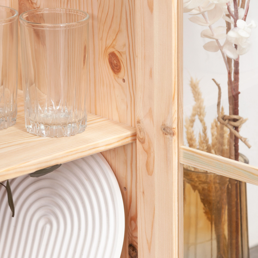 Шкаф навесной кухонный, 90х28х77.2, Лена, кухонный, в ванную, 2 двери 2 полки, из массива дерева, Dipriz