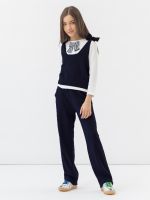 Брюки темно-синие для девочки арт. АТ691