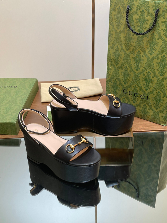 Gucci Horsebit Flatform Sandal