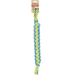 Игрушка для собак Flamingo TOFLA L, плавающая, веревка, нейлон, ТПР, голубой, желтый, 55x5x4 см