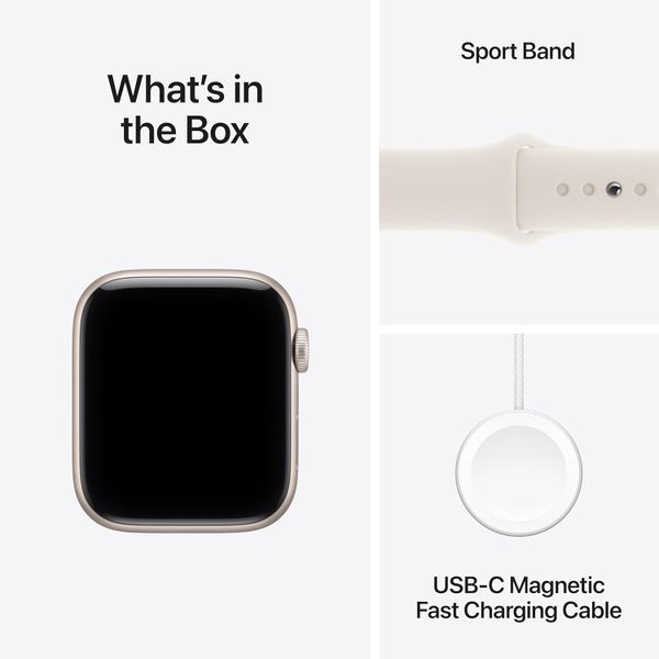 Умные часы Apple Watch SE 3 40 мм из алюминия цвета «сияющая звезда», спортивный ремешок «сияющая звезда» (M/L)