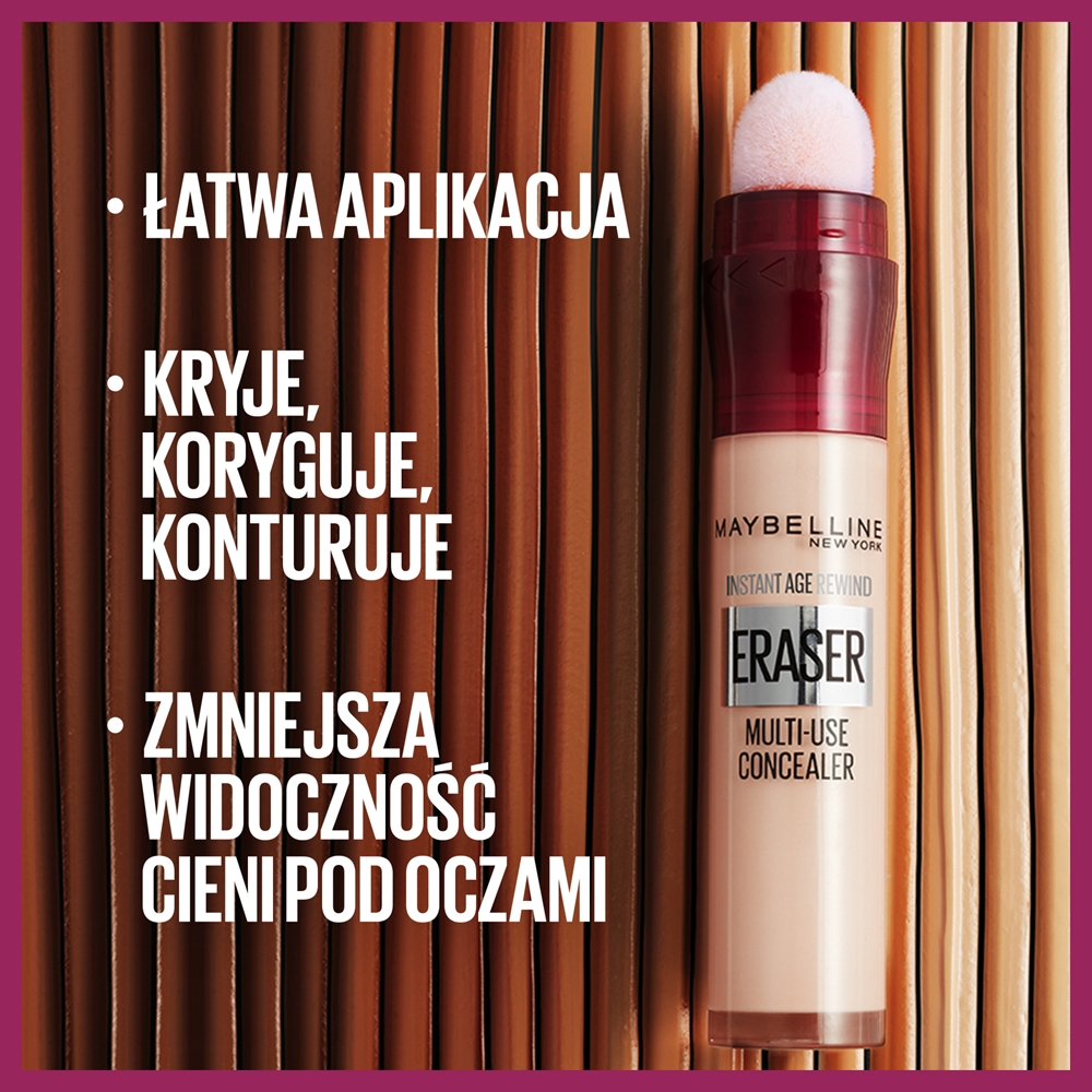 MAYBELLINE NEW YORK Instant Anti Age Eraser - Корректор в жидкой текстуре с аппликатором в виде губки оттенок 00 Ivory, 6 ml