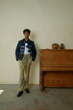 Куртка Soeurs с Полосами / Blue Stripes синяя