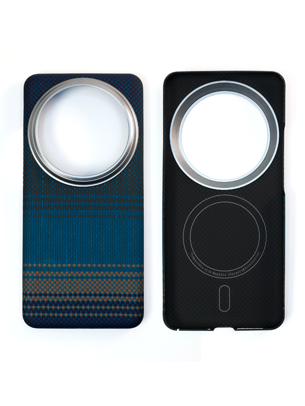 Карбоновый чехол для XiaoMi 15 Ultra с MagSafe ночной-синий (Night-Blue)
