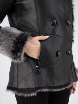 Дубленка натуральная зимняя с капюшоном Турция