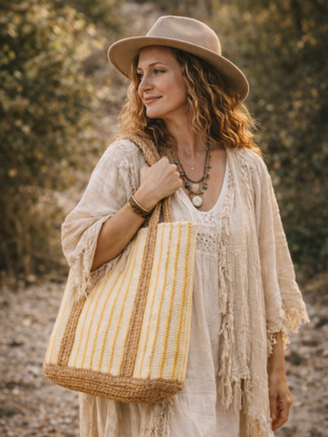 Сумка-шопер плетеная