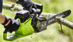 Пила цепная аккумуляторная GREENWORKS GD40CS18 40V, 40 см, б/щ, до 1,8 квт, АКБ 8Ач и ЗУ 2005807UH