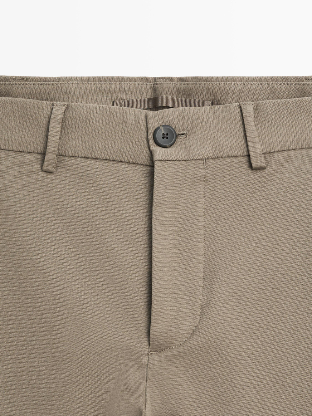 Massimo Dutti Зауженные брюки из саржи, коричневый