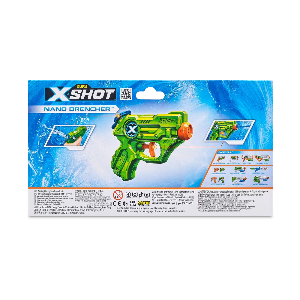 Набор водных бластеров игрушечных Zuru X-Shot Nano Drencher 56106