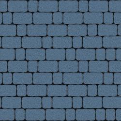 Тротуарная плитка Арена - Стандарт Синий, комплект из 2 видов плит