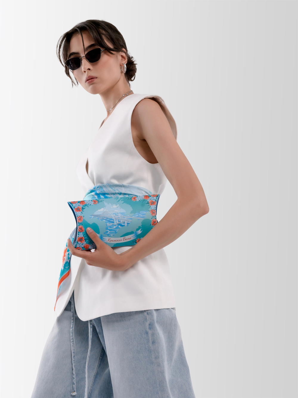 Платок «Крымская весна» 100% шёлк