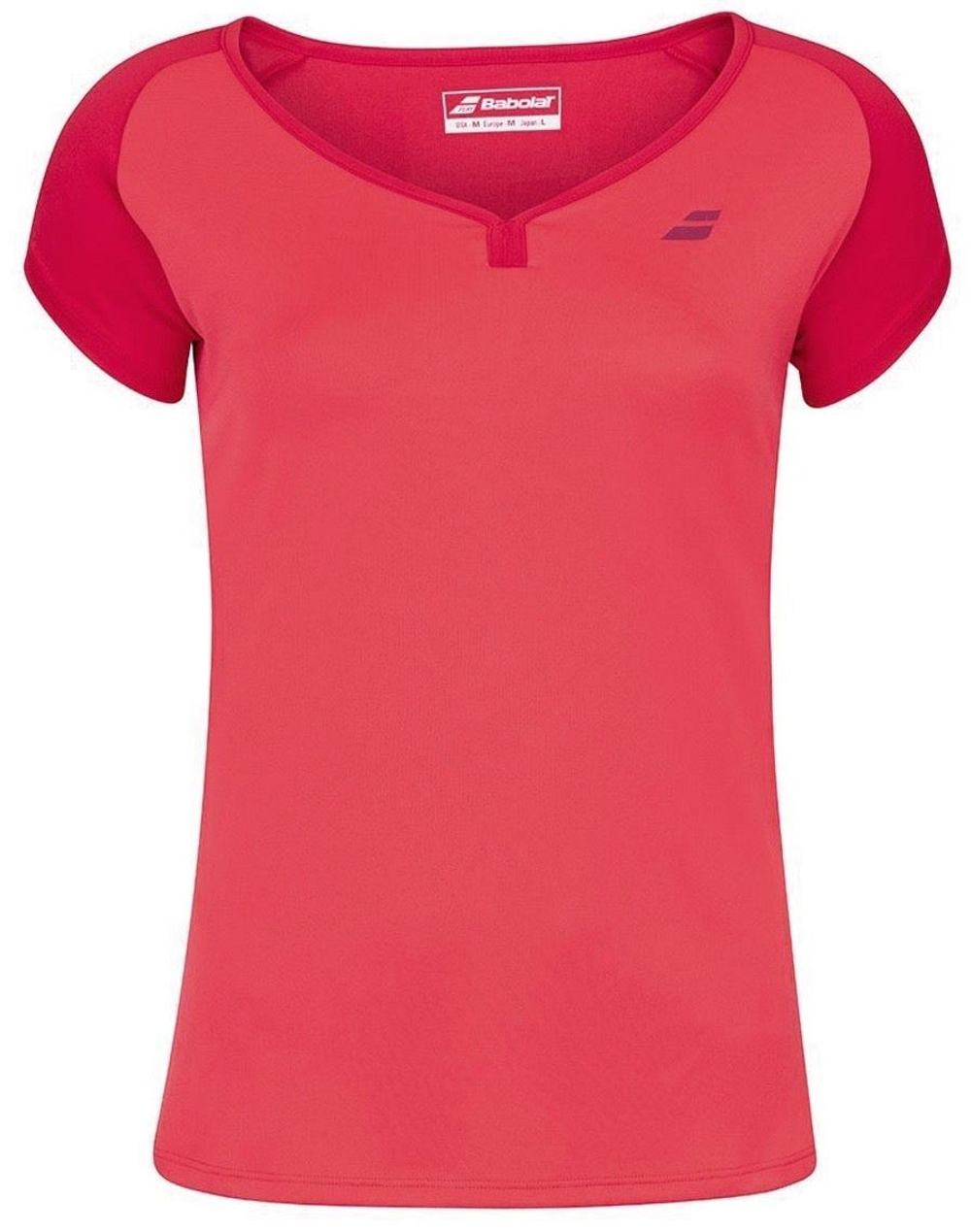 Женский топ теннисный Babolat Play Cap Sleeve Top Women - tomato red