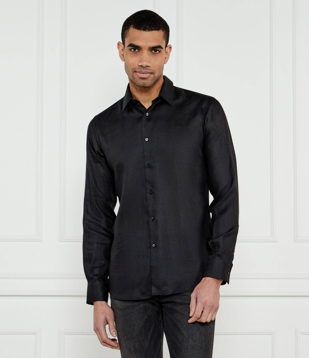 Льняная рубашка Karl Lagerfeld - черный(605000 552667)