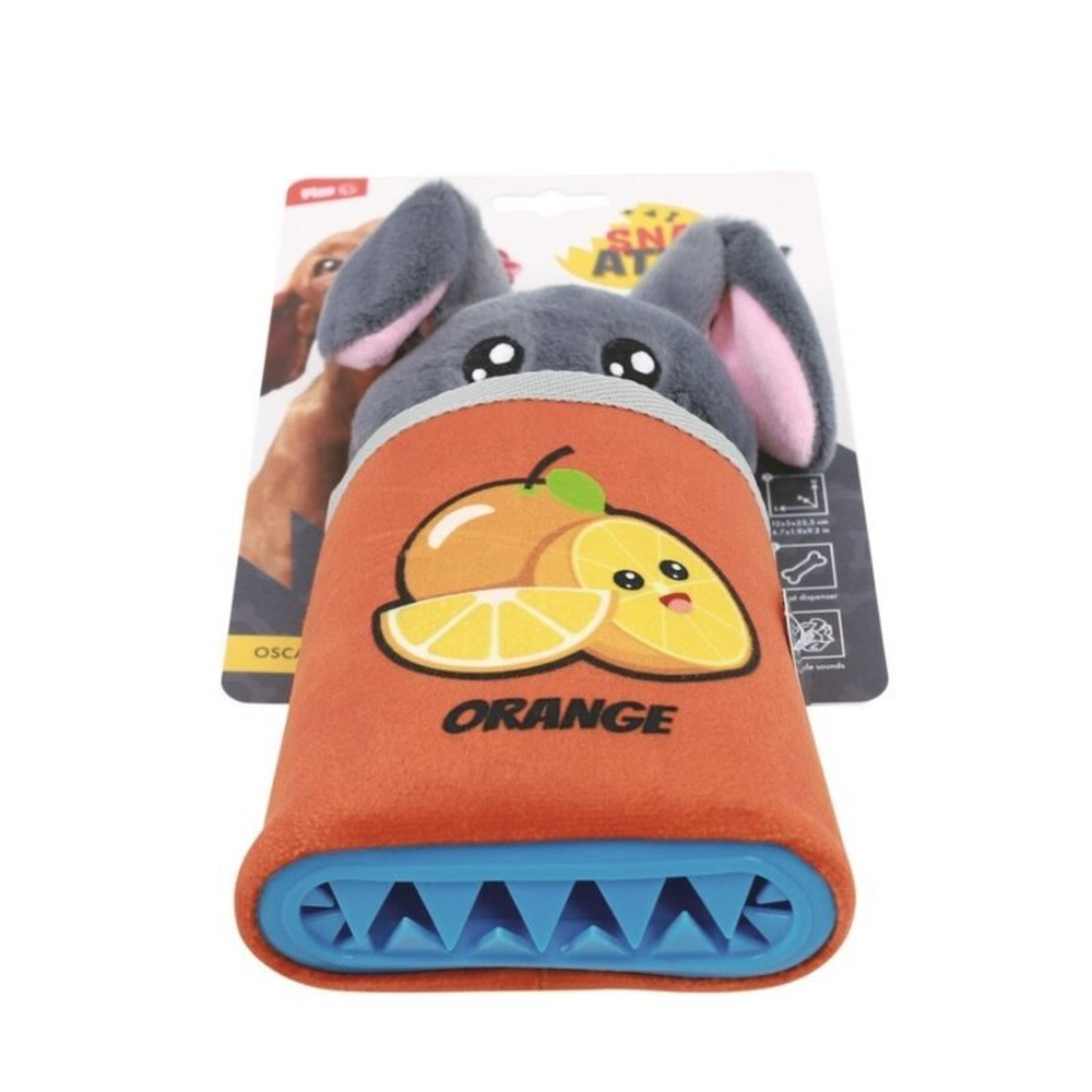 M-PETS Игрушка мягкая для собак SNACK ATTACK Оскар с дозатором угощений