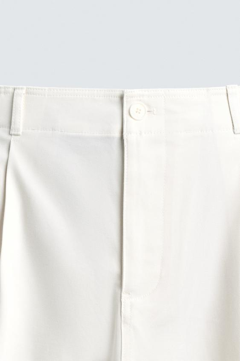 ZARA БРЮКИ WIDE FIT СО СКЛАДКАМИ, ЭКРЮ