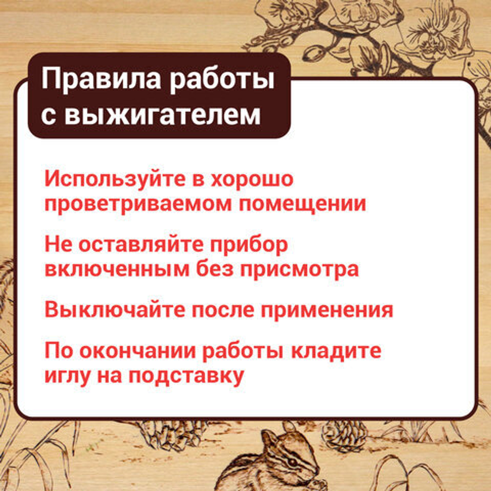 Прибор для выжигания по дереву  "Вязь", регулировка мощности, ш/к 880304