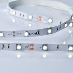 ULS-M22-5050-30LED-m-10mm-IP20-DC12V-7.2W-m-5M-6500K PROFI Гибкая светодиодная лента на самоклеящейся основе. Катушка 5м. в герметичной упаковке. Дневной свет 6500K. ТМ Uniel.
