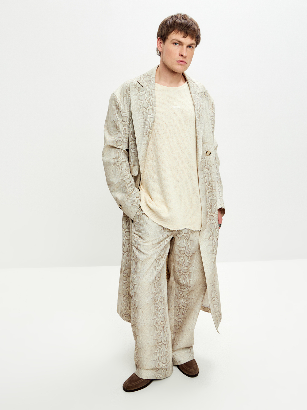 Тренчкот SAVE со змеиным принтом